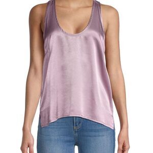 YOUNG FABULOUS & BROKE YFB Sage Satin Tank Top size large brand new with tags